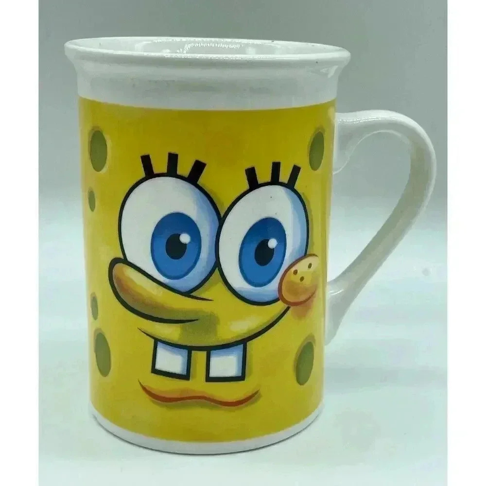 SpongeBob‎ SquarePants Coffee Mug Cup 2013 Viacom 2 Faces Franklin Candy Co